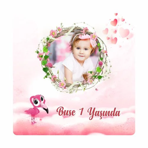 Flamingo Temalı Doğum Günü Magneti